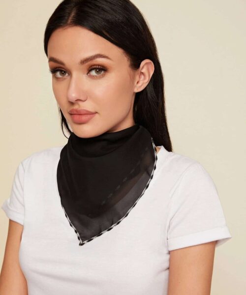 Hanging Ear Thin Face-covering Scarf Triangle Veil Scarf