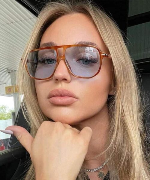 Retro Flying Leopard Print Stylish Sunglasse
