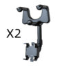 Rearview Mirror Phone Holder 360° Rotatable & Retractable