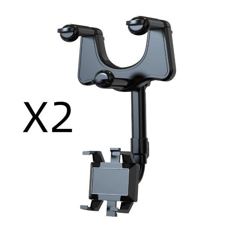 Rearview Mirror Phone Holder 360° Rotatable & Retractable