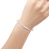 Pure Silver 9999 Glossy Bracelet Round Bar for Women