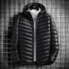 Men's Hooded Cotton Jacket Short Lightweight Cotton Coat