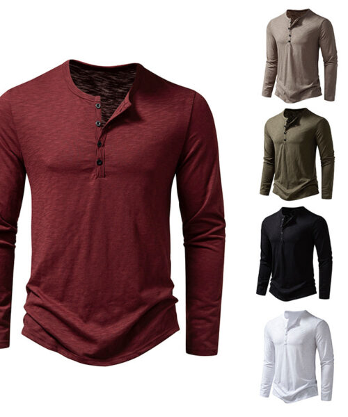 Mens Clothing Long Sleeve T-shirt Fashion