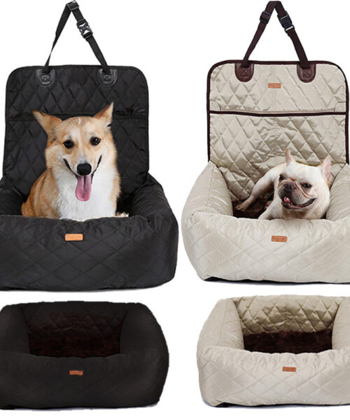 2 In 1 Pet Dog Carrier Folding Car Seat Pad Thickened Multi-purpose
