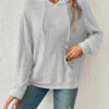 Fashion Drawstring Long-sleeved Hooded Sweatshirt With Pockets