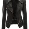 Motorcycle leather jacket jacket zipper two leather jacket