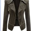 Motorcycle leather jacket jacket zipper two leather jacket