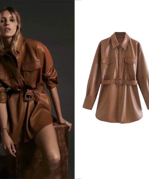 Fashion Stitching Faux Leather Jacket