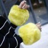 Warm sleeves fur cuff gloves windproof