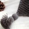Nordic fringed knit ball blanket wool blanket