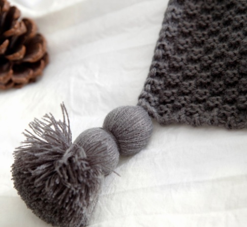 Nordic fringed knit ball blanket wool blanket