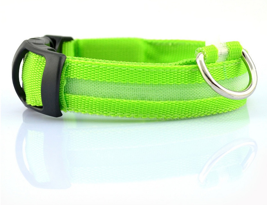 Nylon LED Pet Dog Luminous Collar Night Safety Flashing