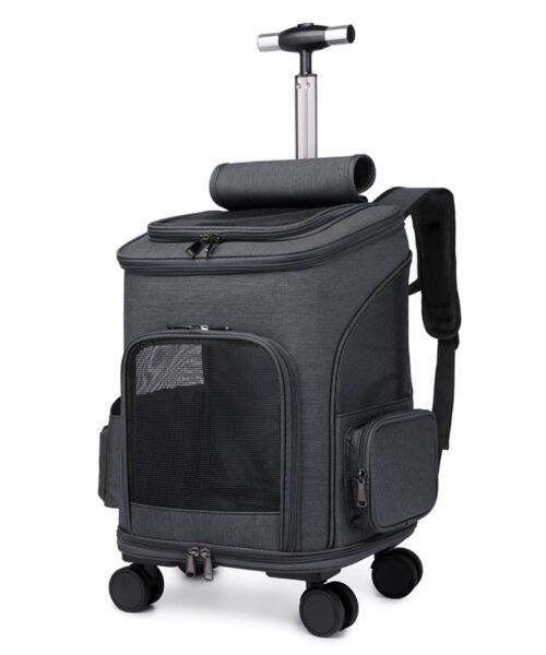 Portable Folding Trolley Pet Backpack Traveling Cat Backpack