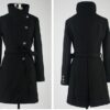 Woolen Women's Coat Mid Length Single Breasted Belted Woolen Coat