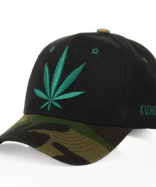 Simple Green Maple Leaf Hemp Leaf Caps