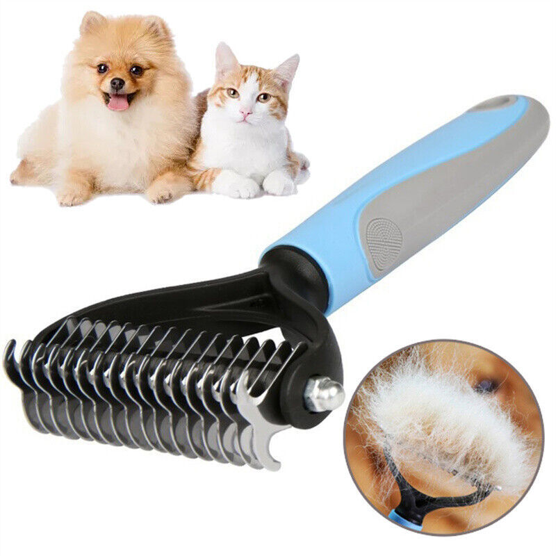 Grooming Brush For Pet Dog Cat Deshedding Tool Rake Comb Fur