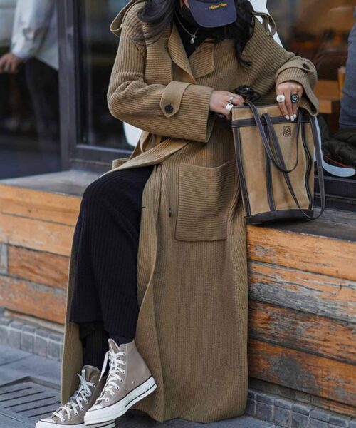 Sweater Jacket With Loose Design Style Knitted Cardigan