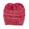 Mixed Color Knitted Wool Hat Ladies Non-labeled Ponytail Hat