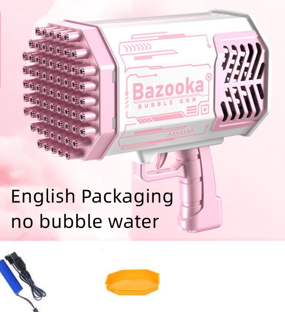 Bubble Gun Rocket 69 Holes Automatic Blower for Kids