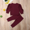 Newborn Baby Ruffle Jumper Long Sleeve 2-Piece Outfit