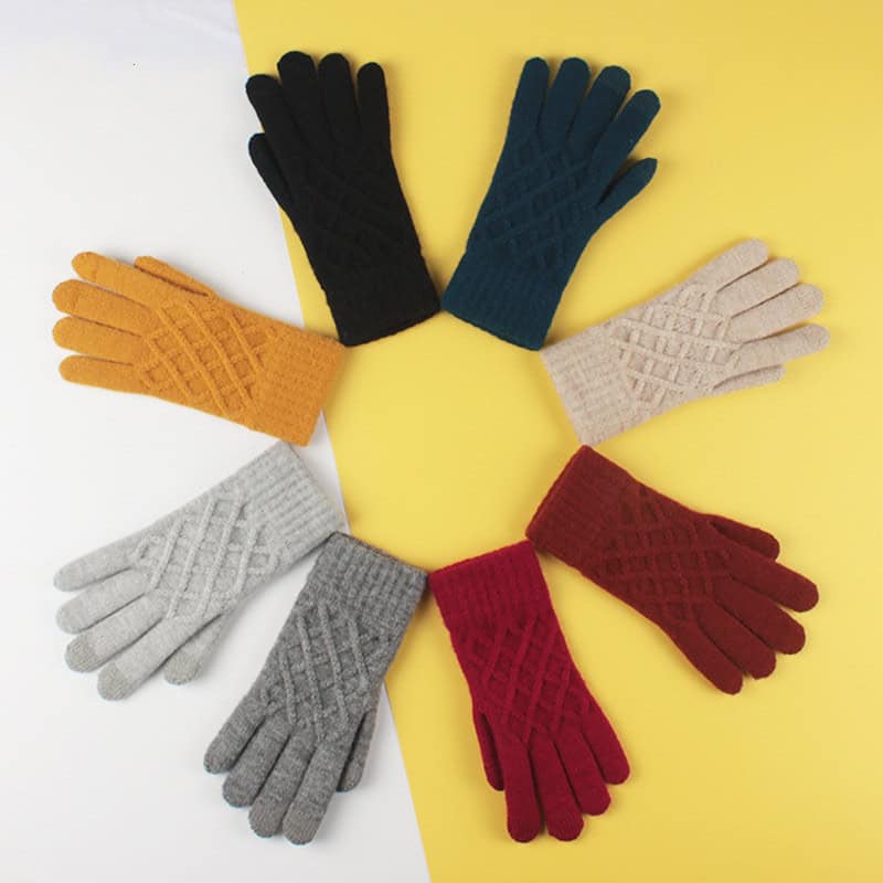 Women's Outdoor Weatherproof Knitted Gloves