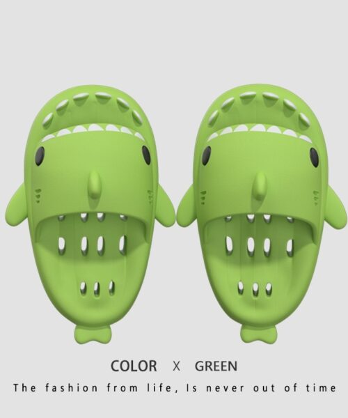 Shark Slippers With Drain Holes Shower Shoes