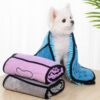 Dogs Cats Towels Super Absorbent Dog Bathrobe Microfiber Bath Towels Quick-Drying