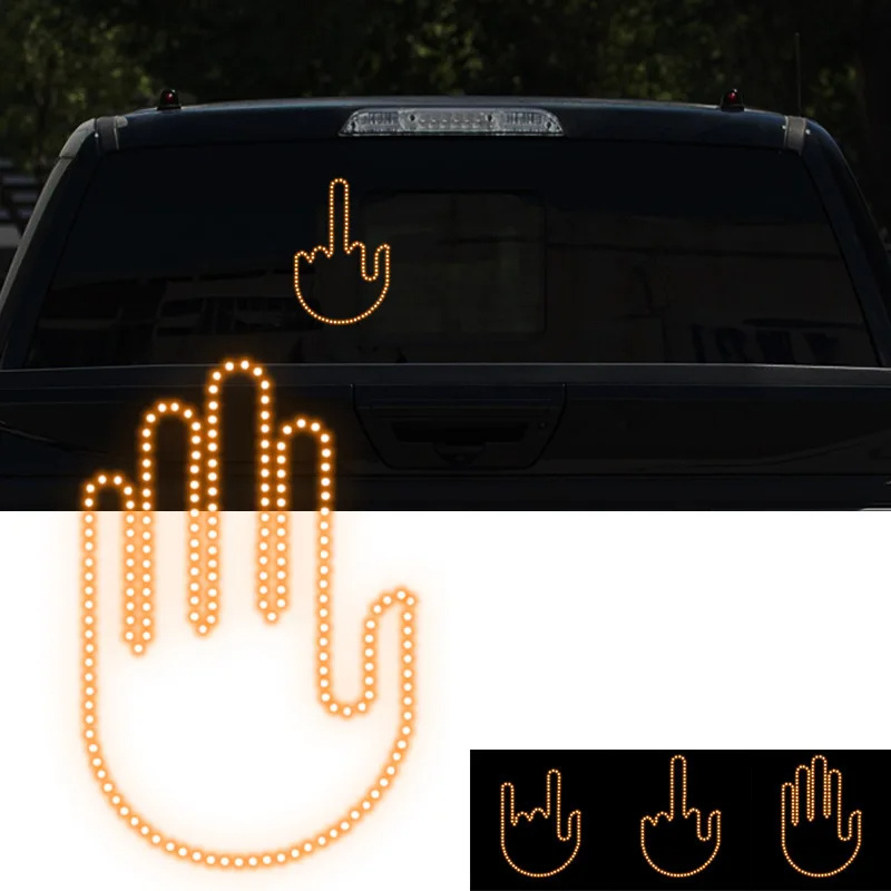 LED Gesture Light for Cars - Funny Remote-Control Sign
