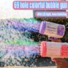 Bubble Gun Rocket 69 Holes Automatic Blower for Kids