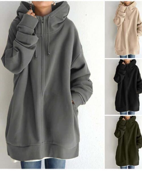 Women's Hoodie Full-Zip Hoodie Sweatshirt