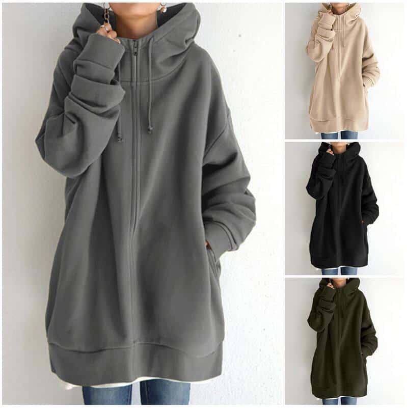 Women's Hoodie Full-Zip Hoodie Sweatshirt