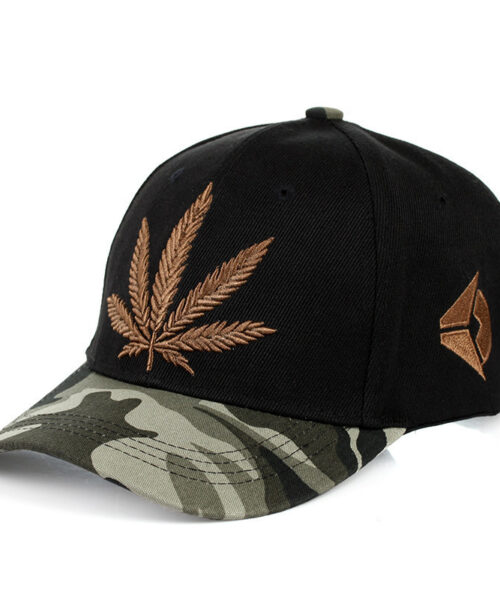 Simple Green Maple Leaf Hemp Leaf Caps