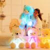 LED Light Up Teddy Bear Plush Toy Colorful Glow Pillow Gift