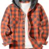 Men's Fashion Personality Plaid Hooded Shirt
