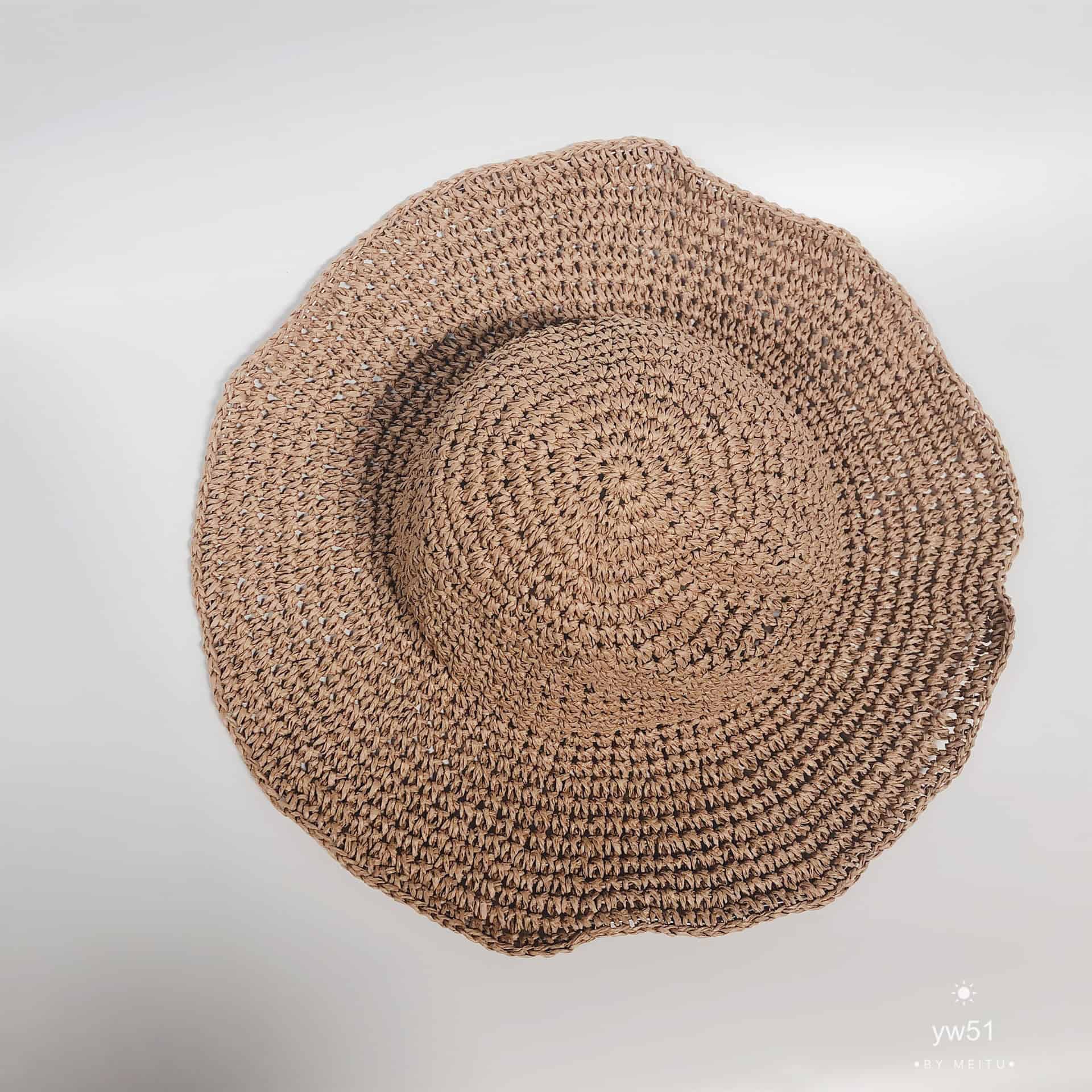 Summer Outing Sunscreen Hat for Women with Foldable Straw Hats