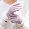 Women's Autumn Winter Suede Warm Ski Gloves