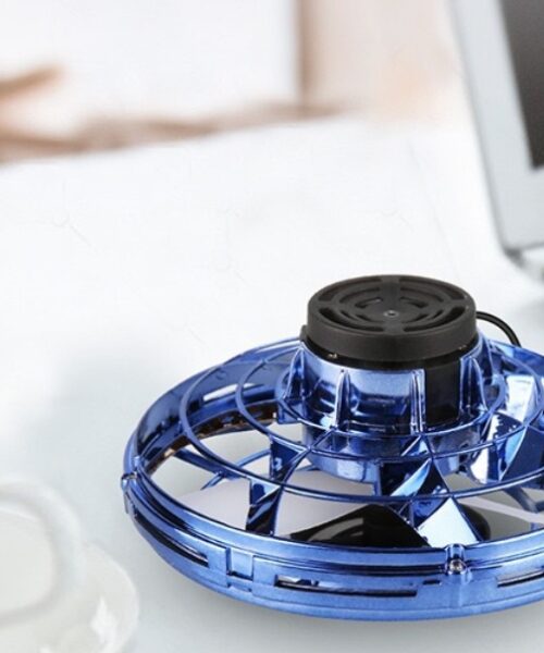 Mini LED UFO Spinner Drone Toy Flying Gyro for Kids