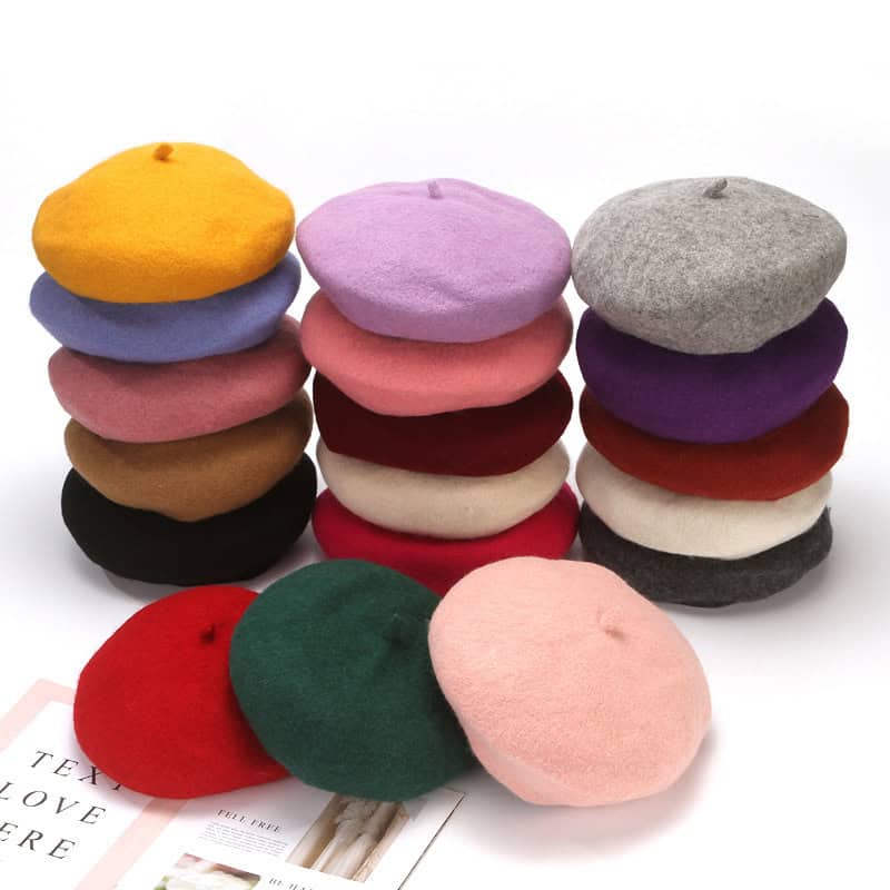 Wool All-match Casual Woolen Beret Pumpkin Hat