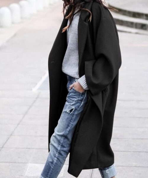 Casual Long Jacket With Pockets