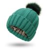 Women Faux Fur Pom Pom Hat Winter Keep Warming Beanie Hat