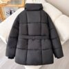 Warm Lapel Plaid Coat With Belt Design Fashion Casual