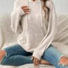 Fashion Drawstring Long-sleeved Hooded Sweatshirt With Pockets