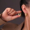 European American Cold Scenery U-Shaped Ear Clip Design