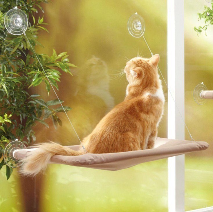 Pet Hanging Beds Cat Sunny Window Seat Mount Hammock Comfortable