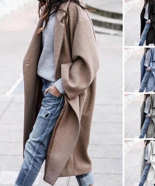 Casual Long Jacket With Pockets