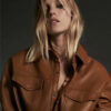Fashion Stitching Faux Leather Jacket