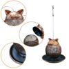 Cat Shape Bird Feeder Handmade Vintage Outdoor Decor