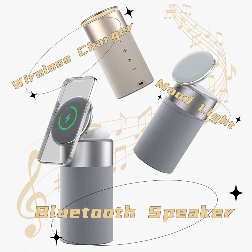 3-in-1 Wireless Charger Bluetooth Speaker Touch Lamp