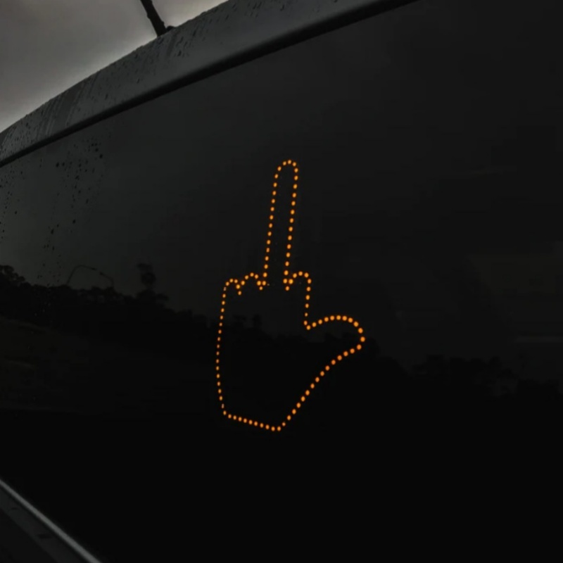 LED Gesture Light for Cars - Funny Remote-Control Sign