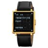 Creative LED Letter Display Square Steel Watch